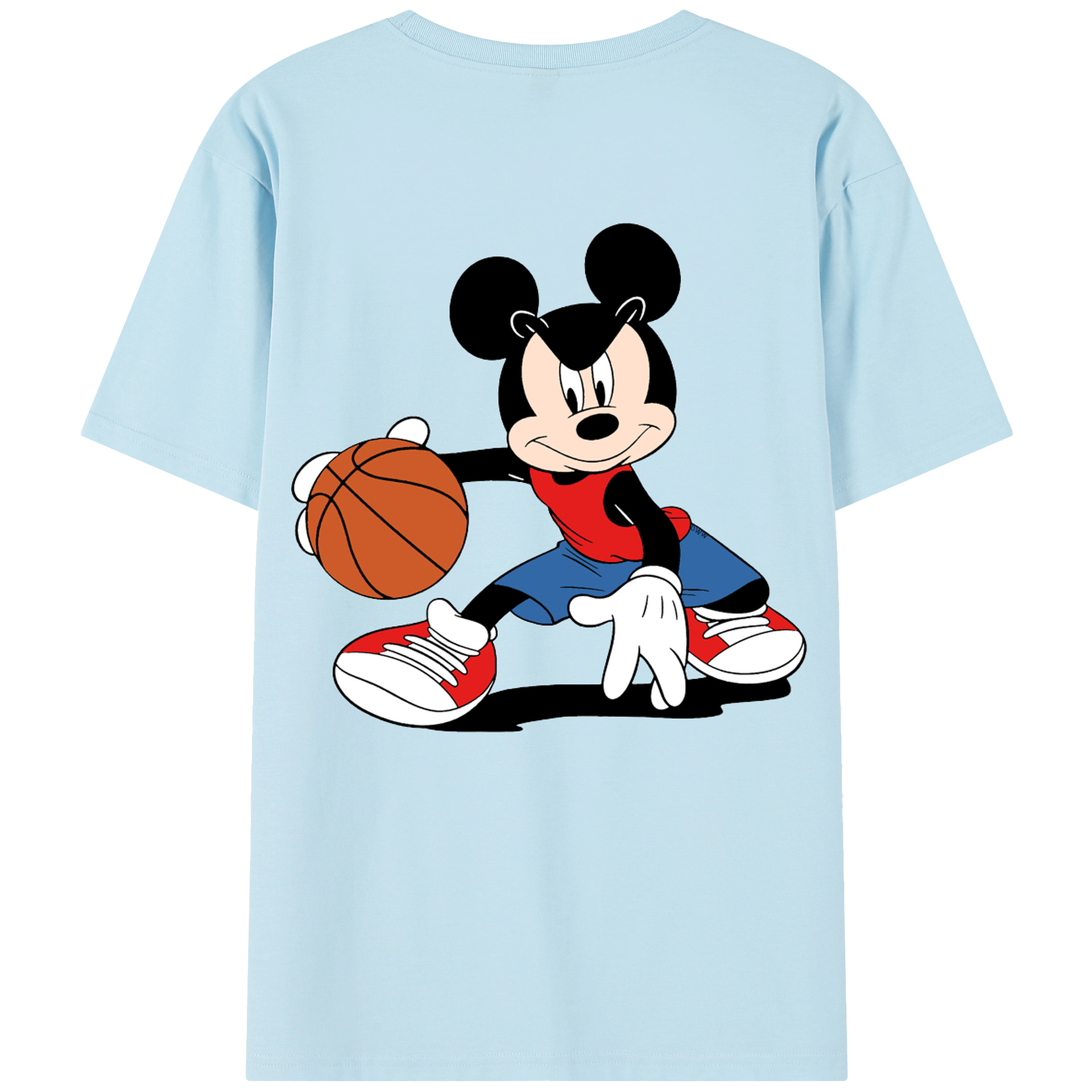 （画像用） ミッキーマウス Mickey Mouse 綿100％半袖Tシャツ（背面プリント）